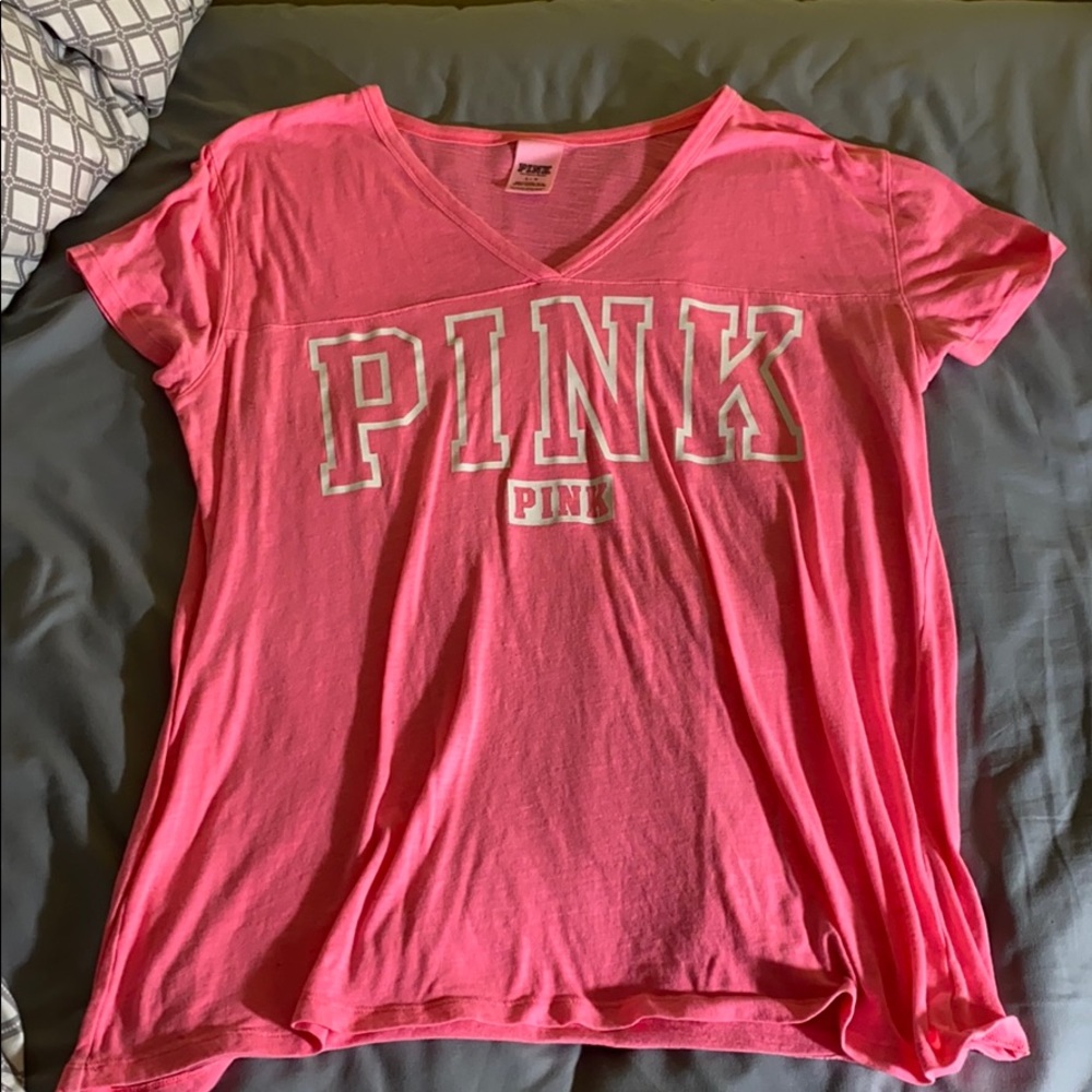 VS PINK V-neck Shirts